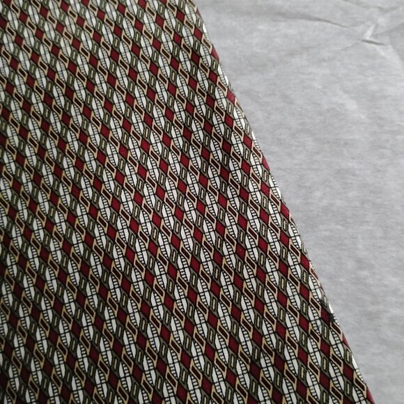 CCO-NEW-RENE CHAGAL-TIE- OLIVE-WINEON GOLDEN TONE - Picture 3 of 5